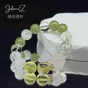 绿珀青柠|祖母晶柠檬黄白水晶滋养新生自我觉醒